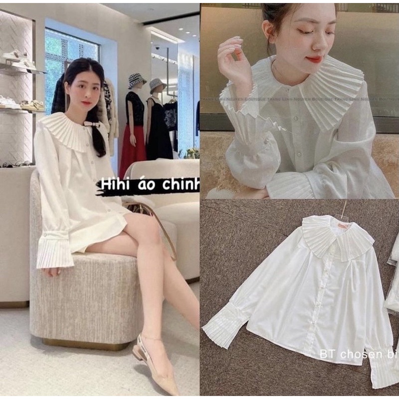 Áo sơ mi dập li - hàng sẵn 💯💯❤️❤️