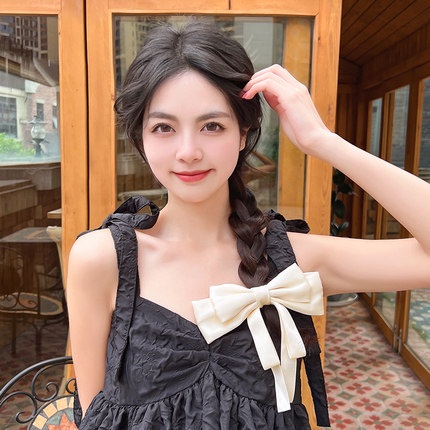 Kẹp Tóc Nơ Họa Tiết Chấm Bi Phong Cách Hàn Quốc Xinh Xắn Cho Nữ