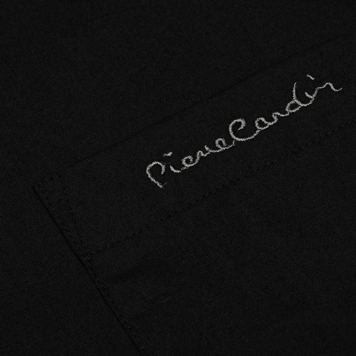 [Hàng có sẵn] - Áo sơ mi nam ngắn tay Pierre Cardin đen | BigBuy360 - bigbuy360.vn