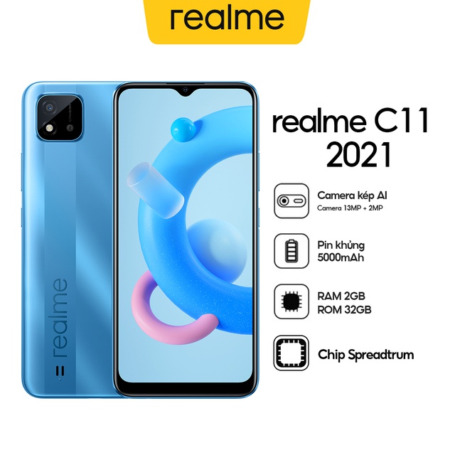 Điện Thoại Realme C11 2021 (2GB/32GB) - Hàng Chính Hãng
