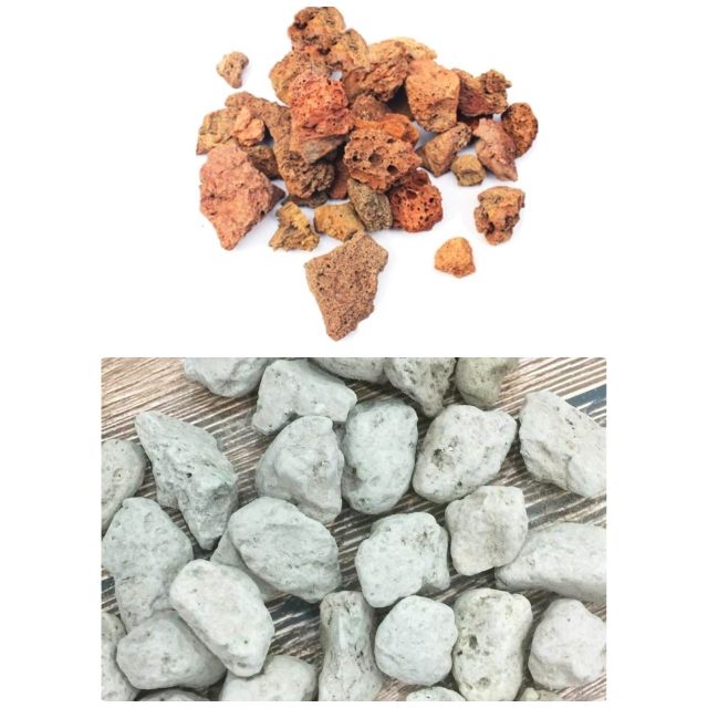 Nham thạch đỏ và trắng cho bể cá
