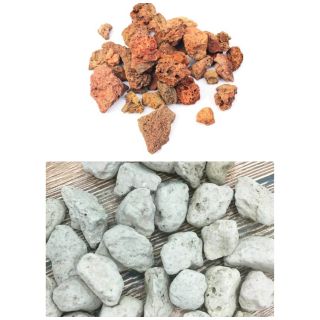 Nham thạch đỏ và trắng cho bể cá