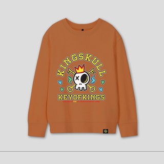 Áo sweater skull / vải nỉ cotton màu mật ong