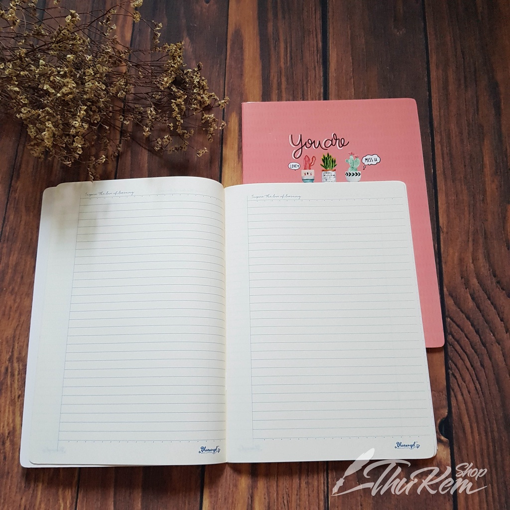 Vở kẻ ngang 80 trang BlueAngel kích thước 18.5 x 26.5 cm