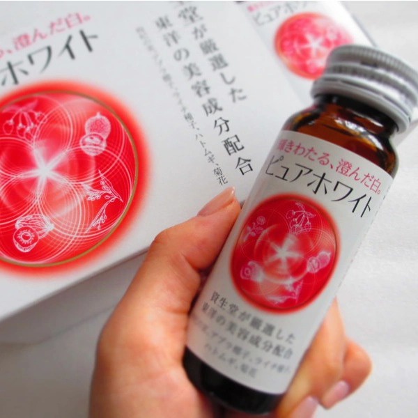 [CHÍNH HÃNG] Nước Uống Trắng Da, Chống Lão Hóa Collagen Shiseido Pure White Hộp 10 Lọ Nhật Bản.