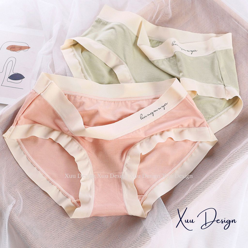 Quần lót nữ Wexuu Design vải cotton lạnh phối viền su co dãn kháng khuẩn - QC121
