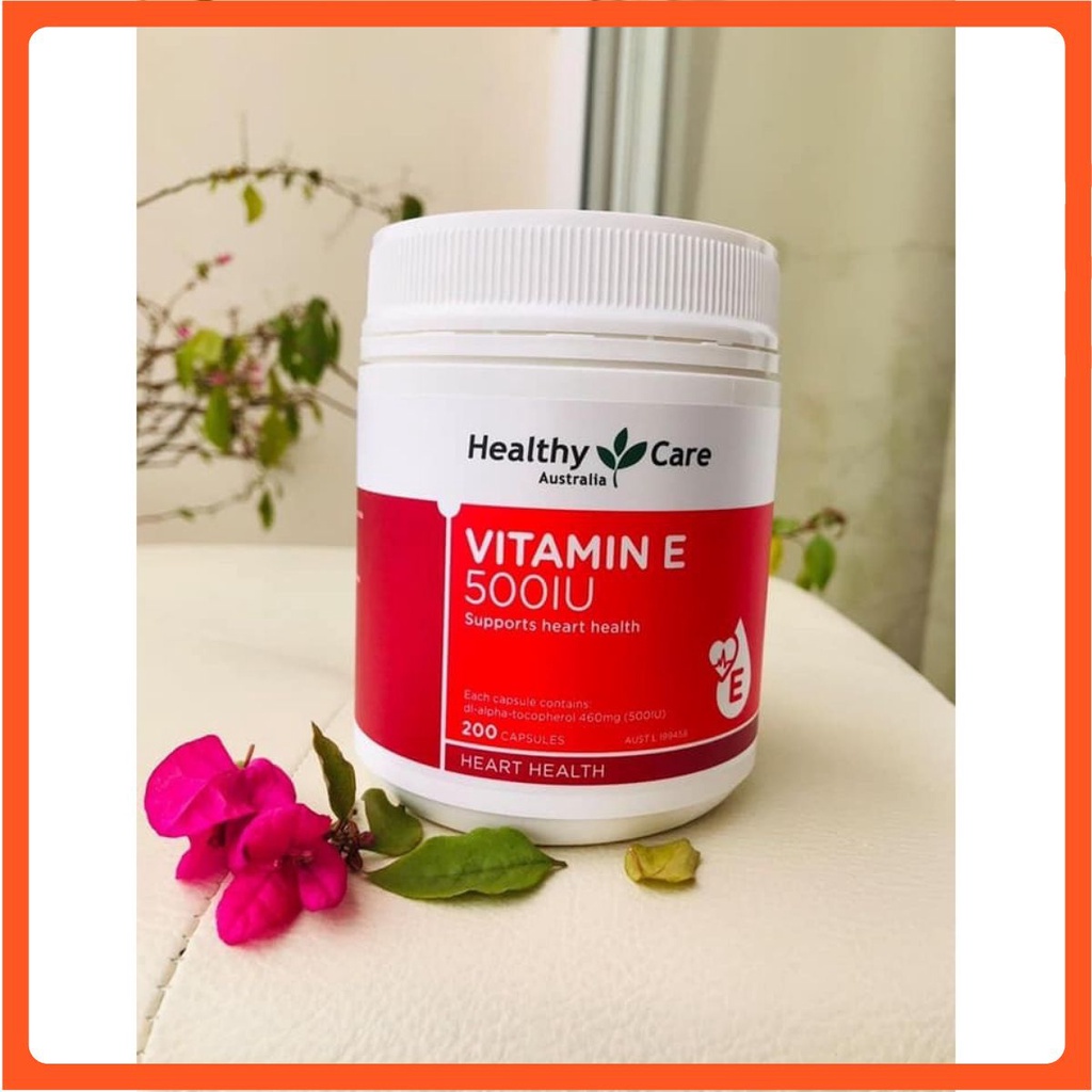 (Hàng chemist) Healthy Care vitamin E [Úc] - hộp 200 viên 500IU