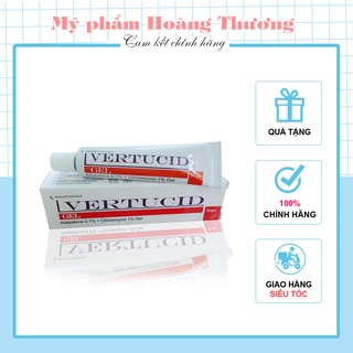 Vertucid gel bôi ngoài da mụn trứng cá, mụn trứng cá mủ, mụn sần 15g