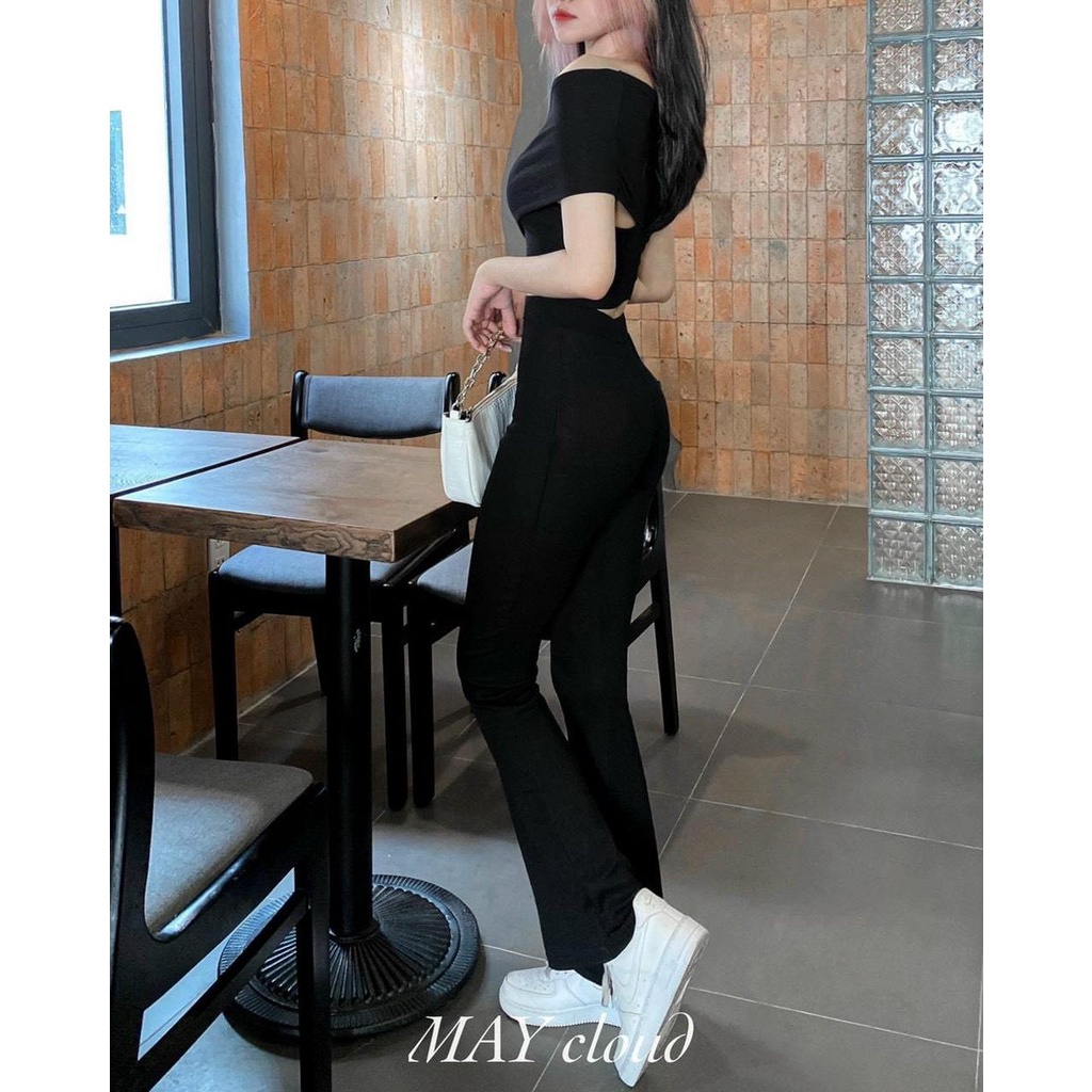 Quần loe cạp cao