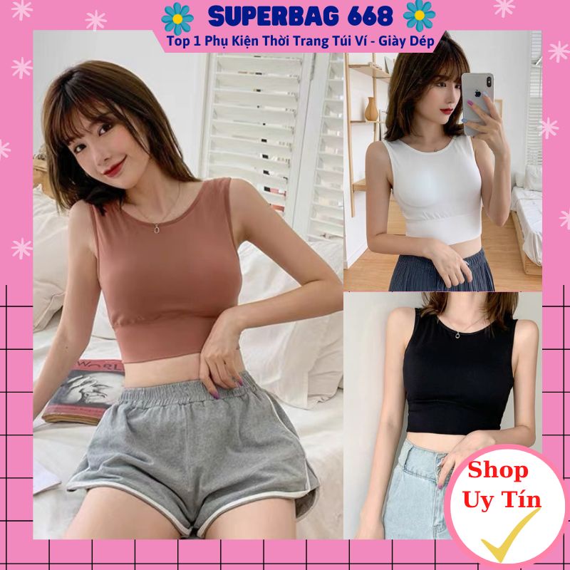 Áo Ba Lỗ Nữ - Áo Croptop Đen Trắng Thun Body Chất Liệu Nhập Khẩu Cao Cấp Dáng Ôm 326