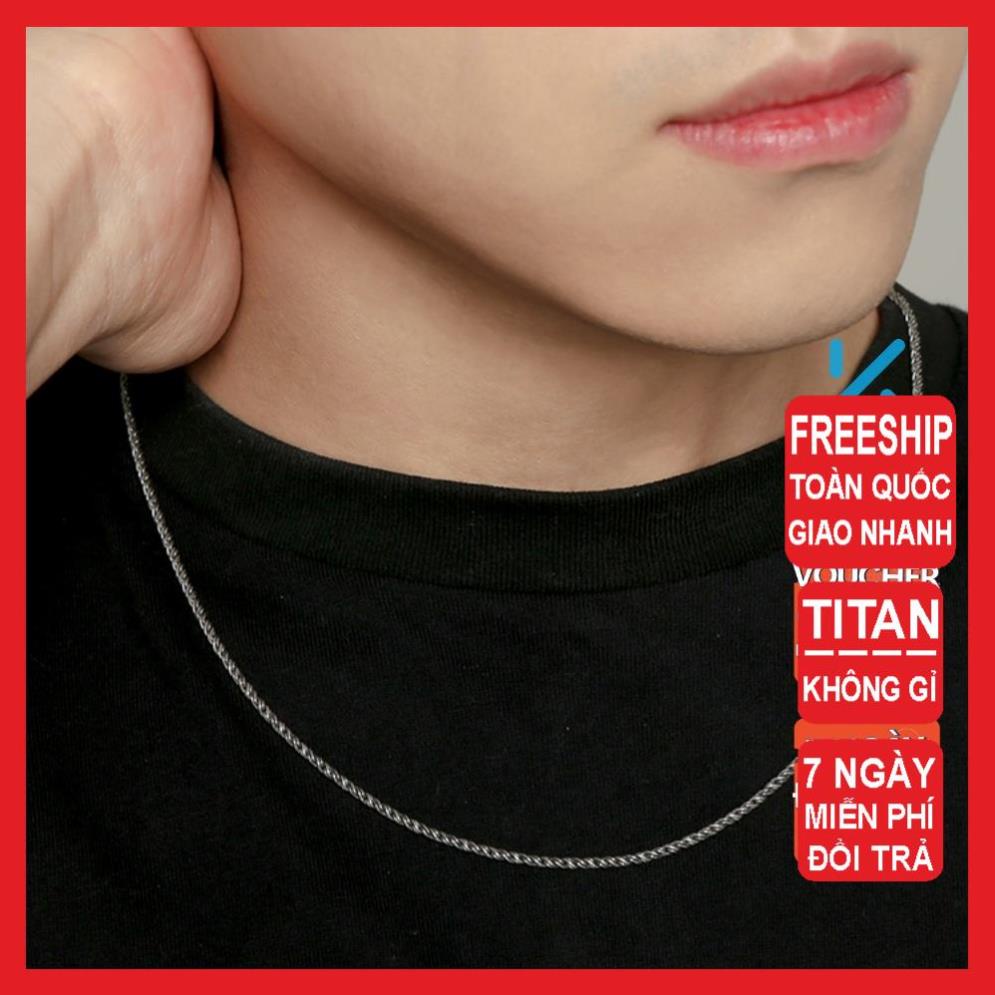 Vòng Cổ Titan Basic Trơn Kuu Clothes Màu Bạc Cao Cấp - Vòng Cổ Nam Nữ Cá Tính Chất Liệu Thép Không Gỉ