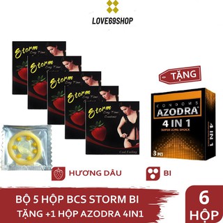 Bao cao su gai đôn bi Storm Bi Long time 5 Hộp 5 Chiếc
