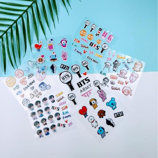 Sticker 3D dán điện thoại, laptop BTS, GOT7, Wanna one, Blackpink, Nine percent