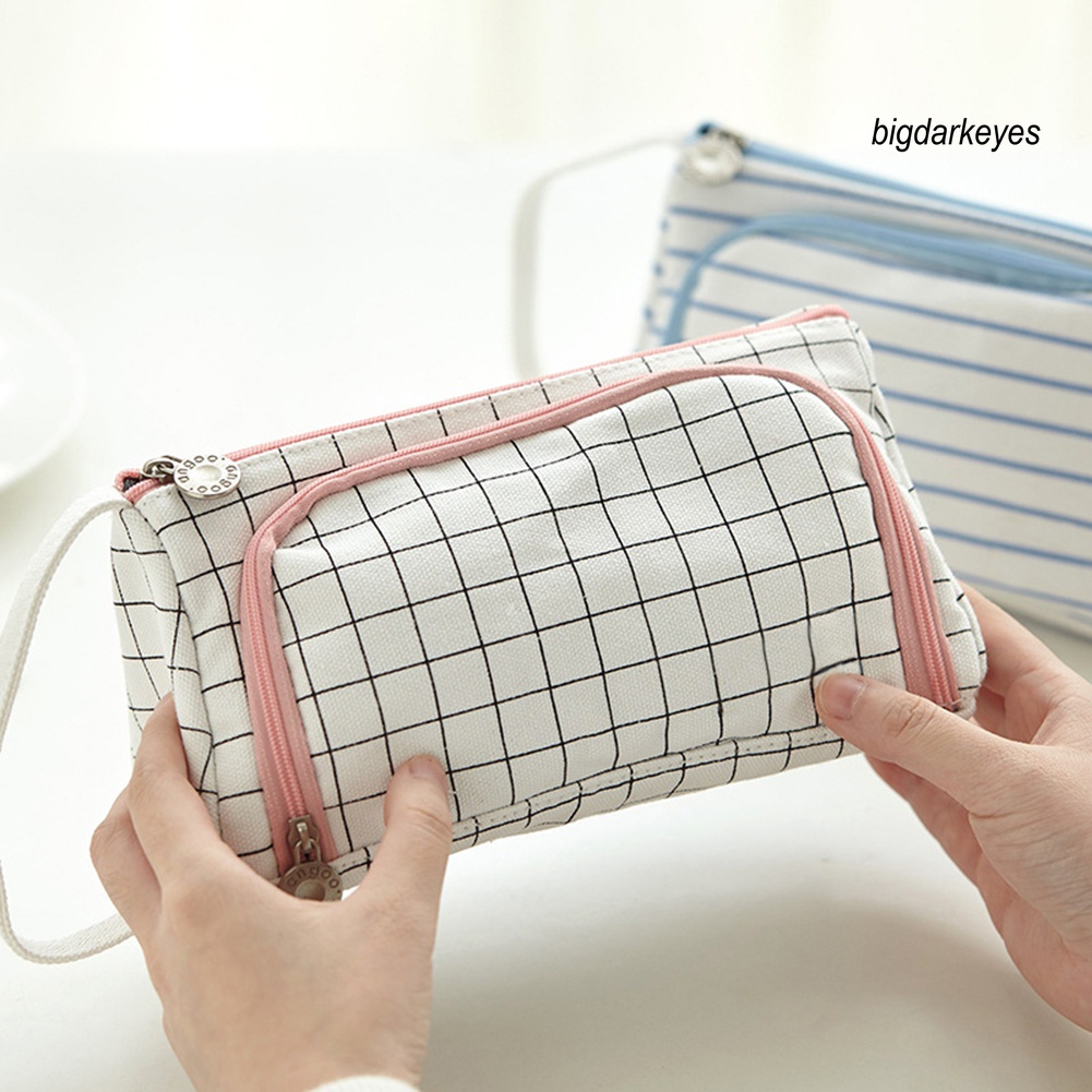 Túi Đựng Bút Chì/ Thước Kẻ Bằng Vải Bạt Dễ Thương Cho Học Sinh