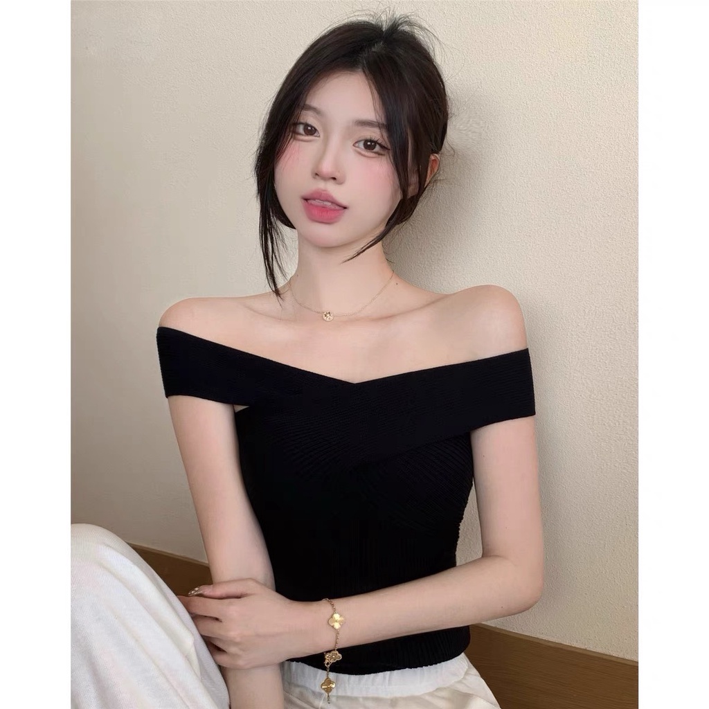 Áo thun cổ yếm sát nách MIA - Áo body nữ trơn không tay ôm body