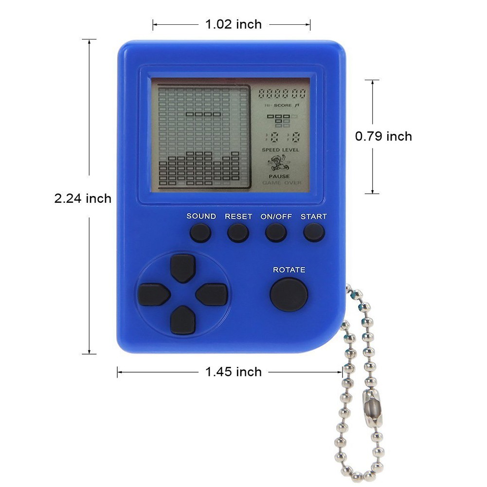 Mini Portable Keychain Mặt dây chuyền Tetris Máy chơi game Cổ điển Máy chơi game Cổ điển | BigBuy360 - bigbuy360.vn
