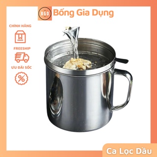 Ca lọc cặn dầu ăn, mỡ lọc cặn dung dịch inox 304 1,2 lít