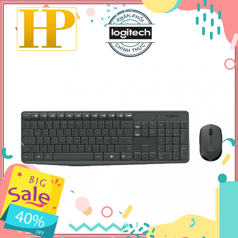 Bộ Bàn Phím Và Chuột Logitech MK235 - Hàng Chính Hãng