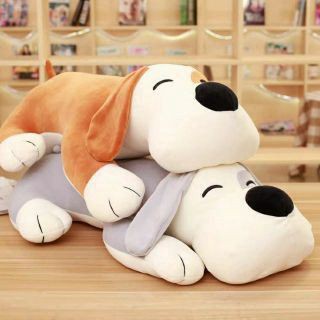 Gấu Bông Chú Chó Nằm Mắt Híp - Kích Thước 67cm - Chất Liệu Cao Cấp - Best Bear Shop