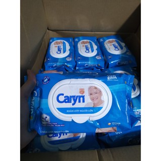 Combo 10 Gói Khăn giấy ướt Caryn 100 miếng kháng khuẩn ngăn mùi