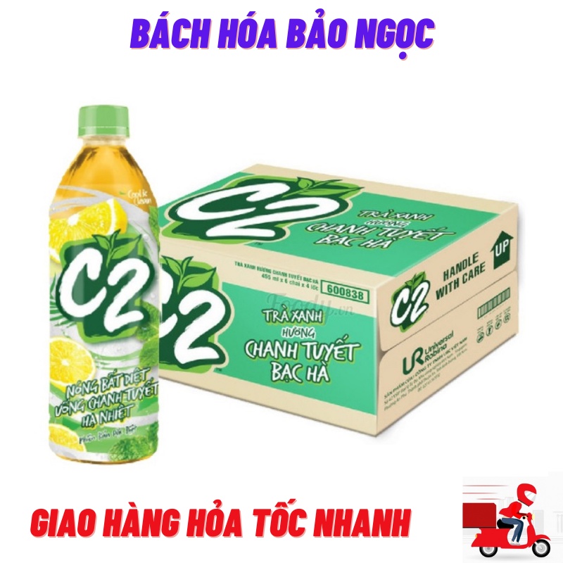 Thùng C2 Tuyết Bạc Hà Chai 455Ml