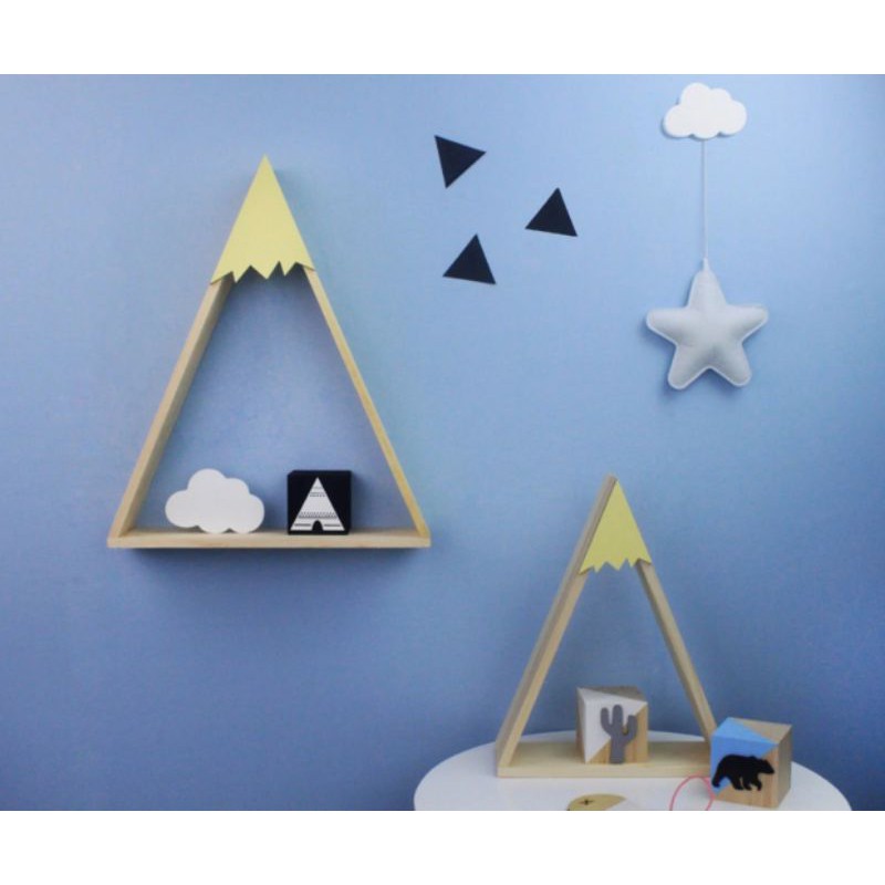 kệ treo đồ bằng gỗ decor