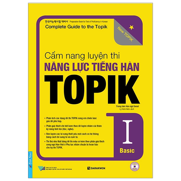 Sách - Cẩm Nang Luyện Thi Năng Lực Tiếng Hàn Topik I Basic - Kèm CD