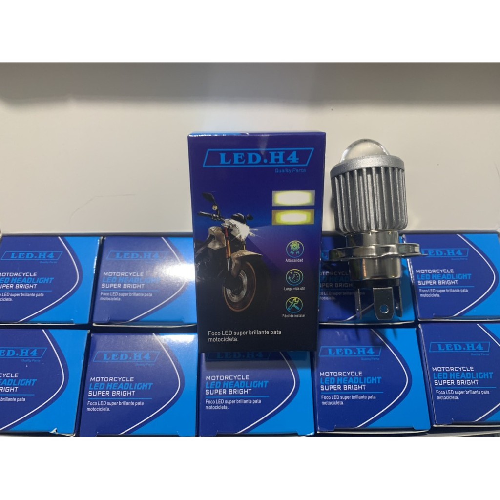 Đèn pha led Bi cầu mini cos vàng pha trắng chân H4 và M5