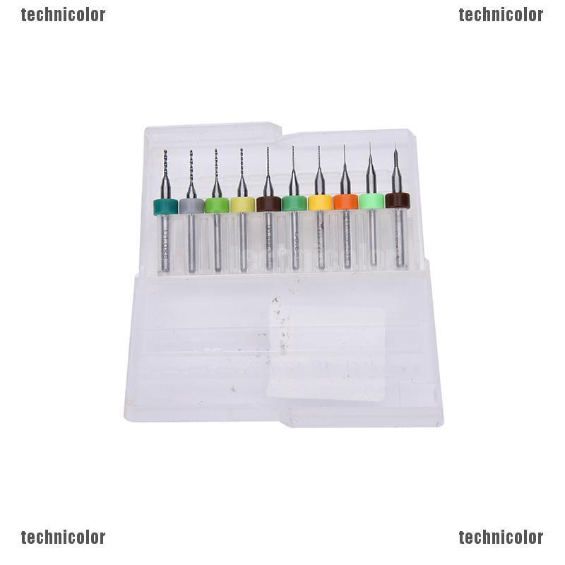Set 10 Mũi Khoan PCB Kích Thước 0.1mm-1.0mm Chuyên Dụng