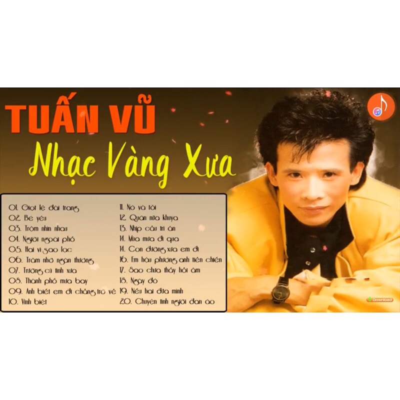 Băng cassette nhạc vàng Tuấn Vũ xưa siêu hay