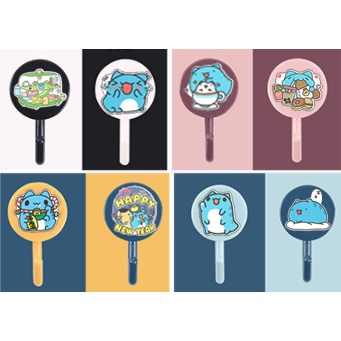 Móc treo dính tường ba anh em gấu MTDT4 bare bear cute molang pusheen gấu brown tonton khủng long hoàng đế mèo capoo