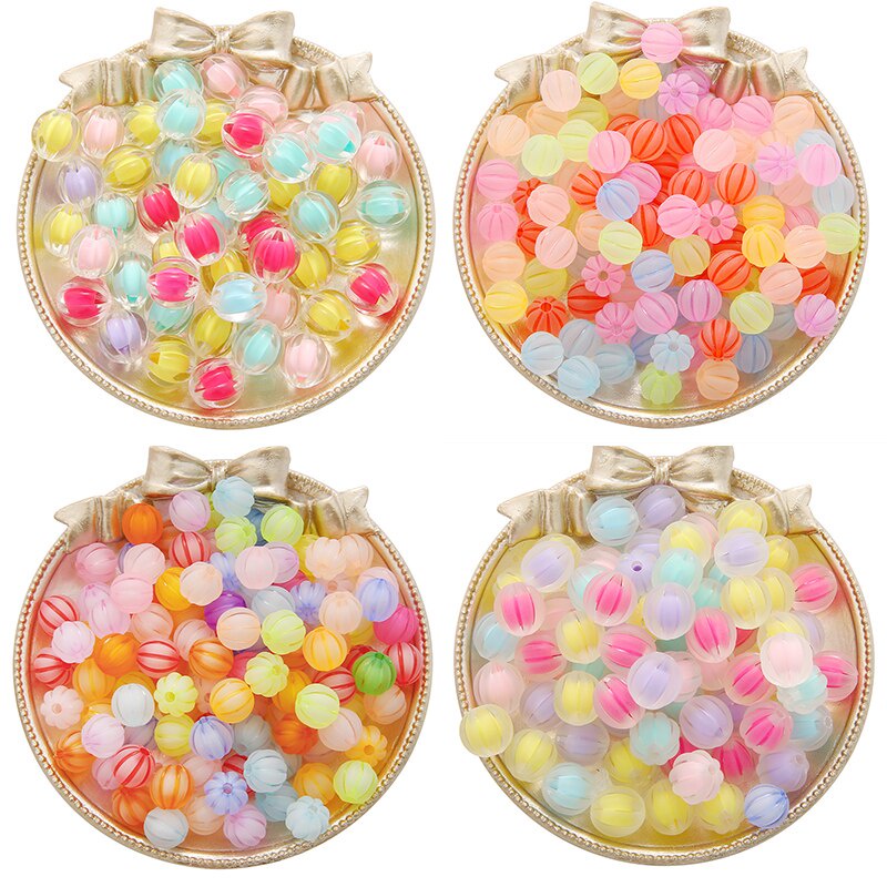 Hạt nhựa acrylic mờ dành cho vòng tay/dây chuyền thủ công DIY