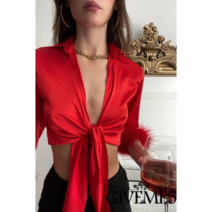 Áo Sơ Mi Nữ Tay 3/4 Cổ Bẻ Thời Trang