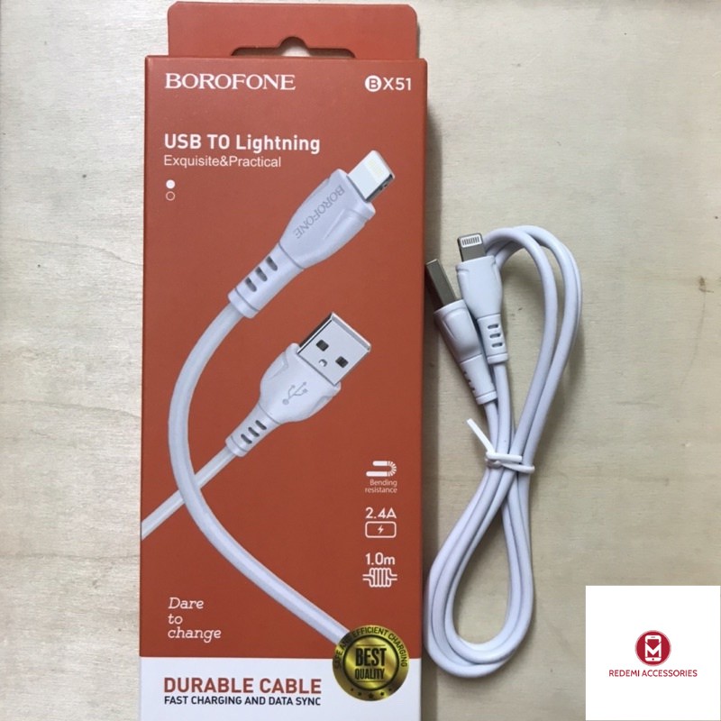 Dây Cáp Sạc Nhanh Usb To Type C Borofone Bx51 1M 2.4A Cho Điện Thoại Android, Samsung, Xiaomi, Huawei, Realme, Oppo,Sony