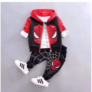 [SALE SHOCK] Bộ thu đông siêu nhân nhện cho bé (2 chi tiết áo khoác và quần) 8-18kg