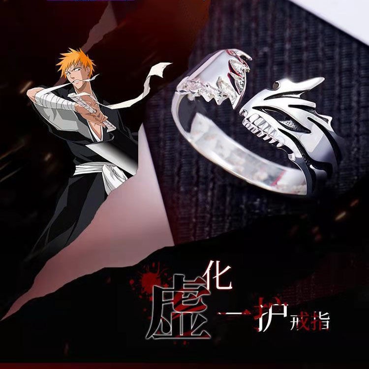 Nhẫn Bạc S925 Hai Chiều Mặt Nạ Nhân Vật Anime Bleach World One Chăm Sóc Sức Khỏe Hai Chiều