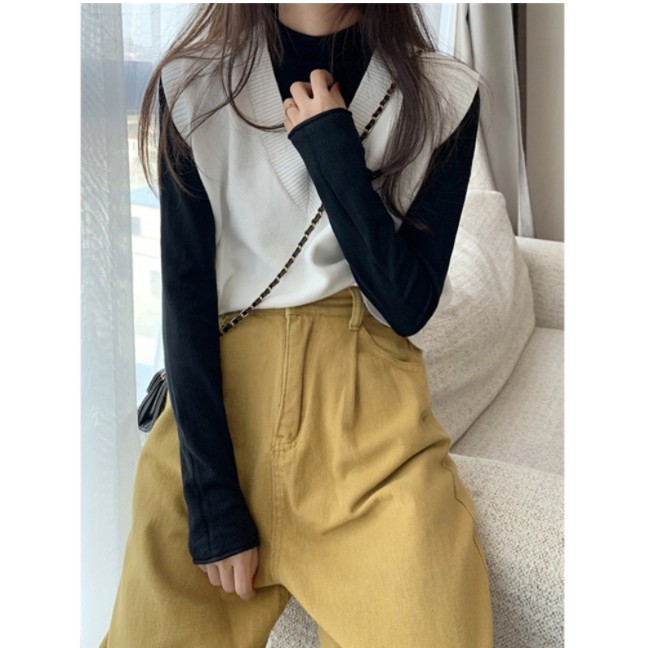 Áo vest gile nữ ulzzang cổ chữ V hàn quốc