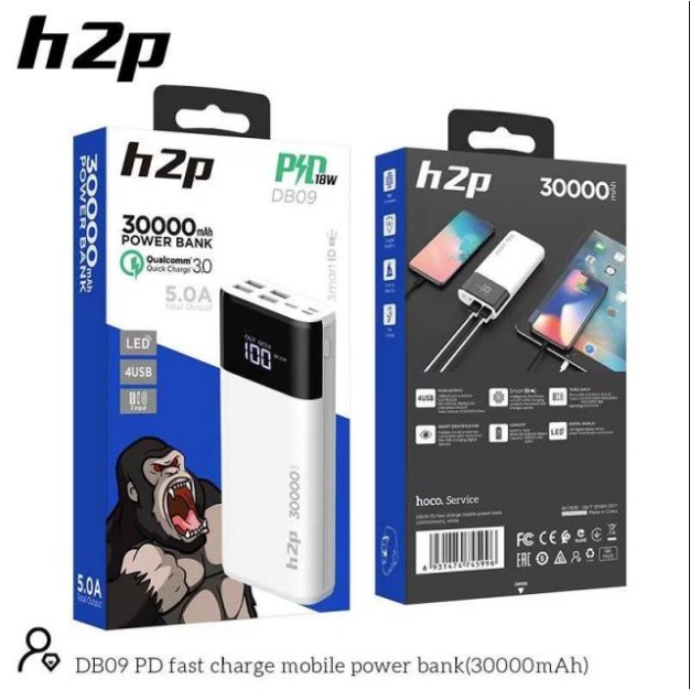 Pin Sạc Dự Phòng 40000mAh Sạc Nhanh 18W Hoco DB09 Hỗ Trợ 4 Cổng USB