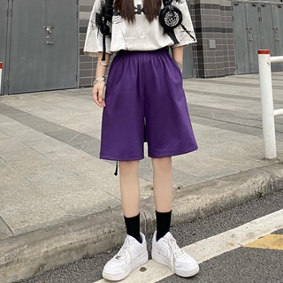 Quần short thun nam nữ Kimix, Quần short đùi nam nữ Unisex màu tím ST0001
