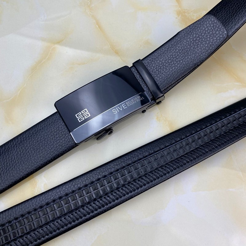 Thắt lưng da nam cao cấp mặt MEKA, dây nịt nam da thật rộng 35mm khóa tự động mạ ti tan dùng cho giới trẻ và doanh nhân