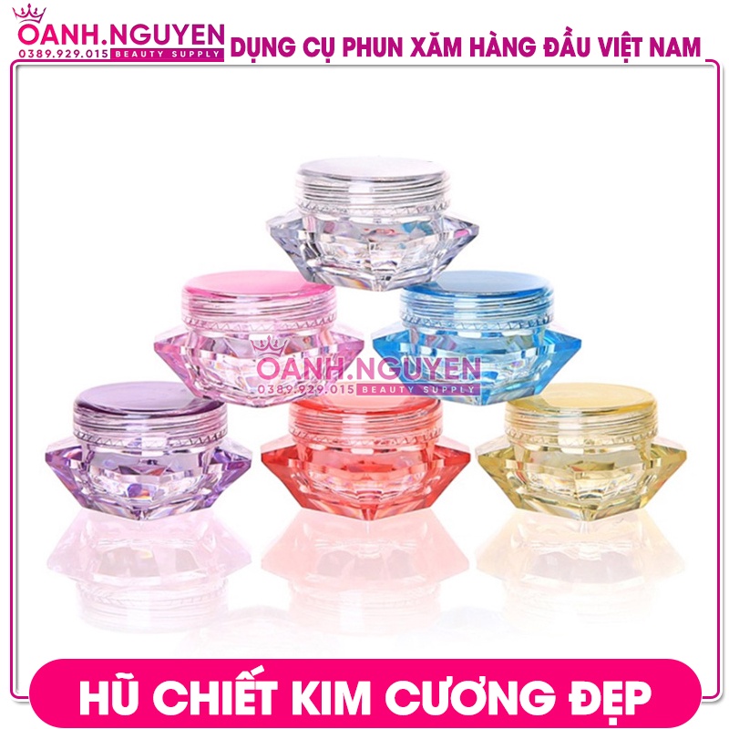 Hũ Chiết Kim Cương (Loại Đẹp)/ Chiết Kem, Dưỡng, Mỹ Phẩm