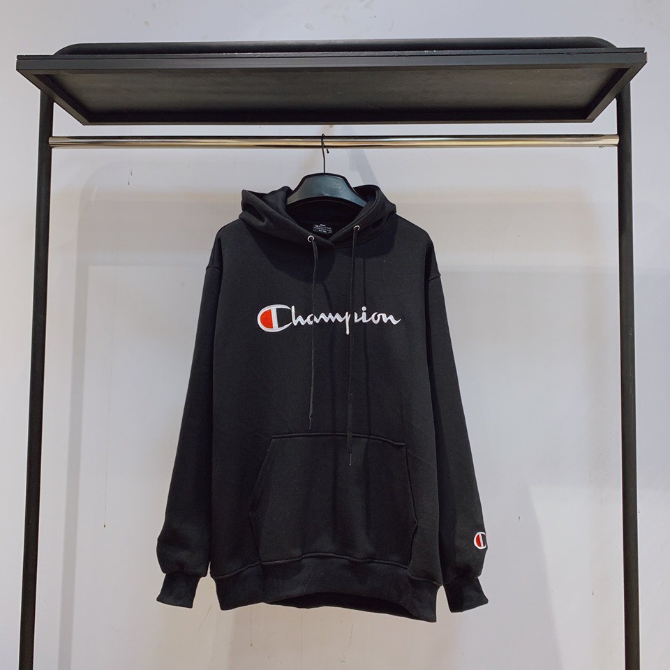 Áo khoác nỉ hoodie Champion đen - Gin Store