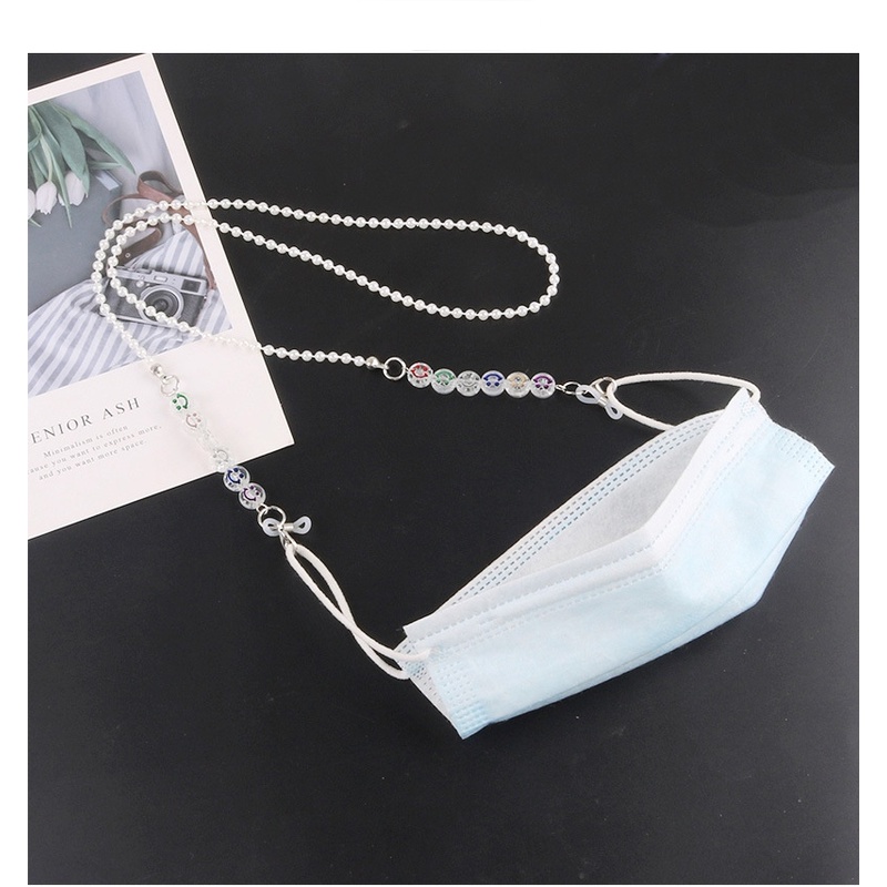[Mới Đẹp] Dây Đeo Khẩu Trang Mắt Kính Chống Rơi Chống Thất Lạc Hình Mặt Cười Smile Trong Suốt Xinh Xắn Phong Cách Hàn