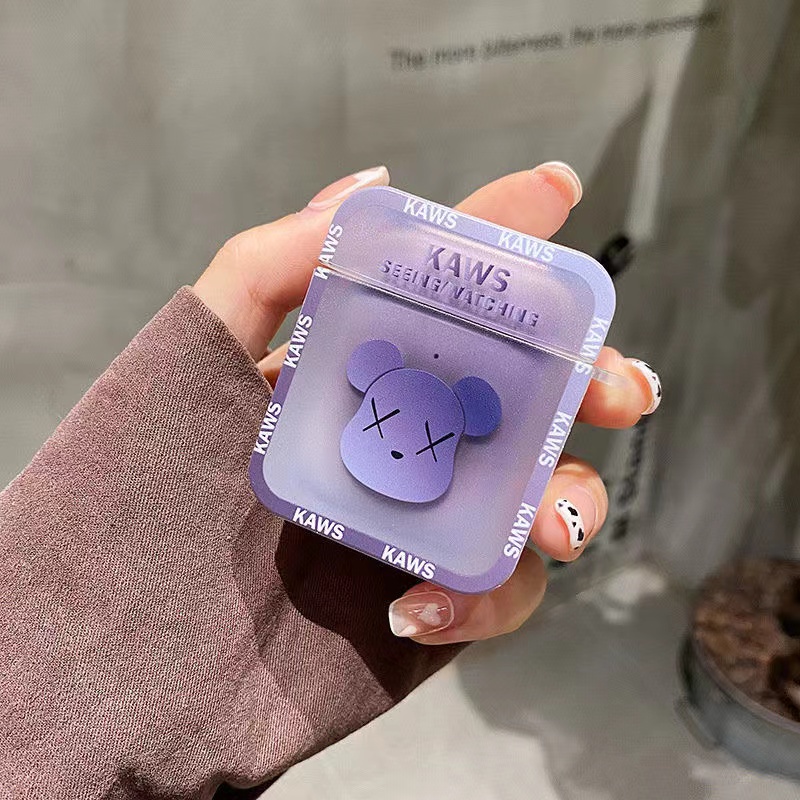 Vỏ Bảo Vệ Hộp Sạc Tai Nghe Airpods 1 / 2 / 3 / Pro / Pro2 Bằng TPU Họa Tiết Chú Gấu Dễ Thương