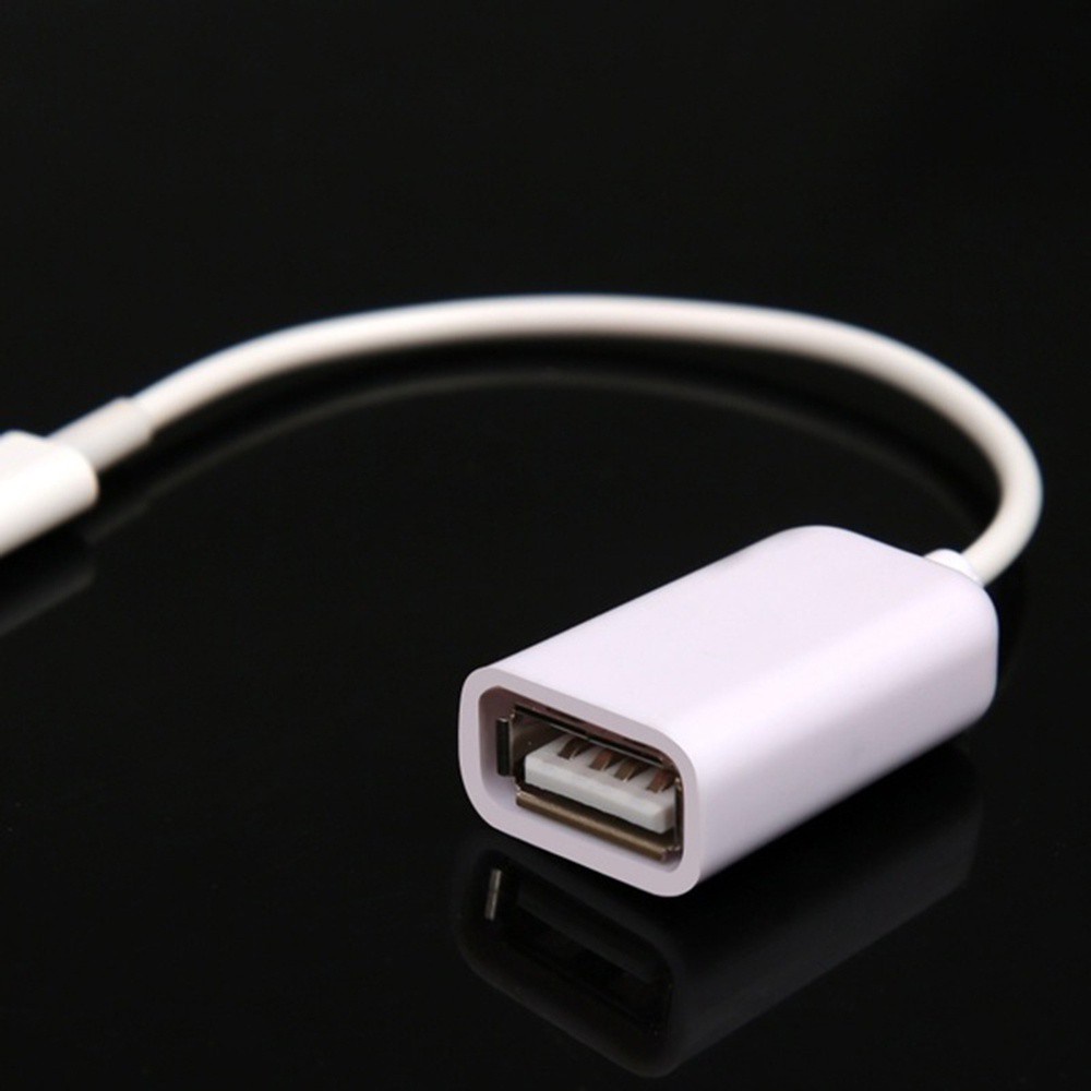 Dây cáp chuyển đổi OTG cổng USB 2.0 sang cổng sạc màu trắng nhẹ và nhỏ gọn dành cho t