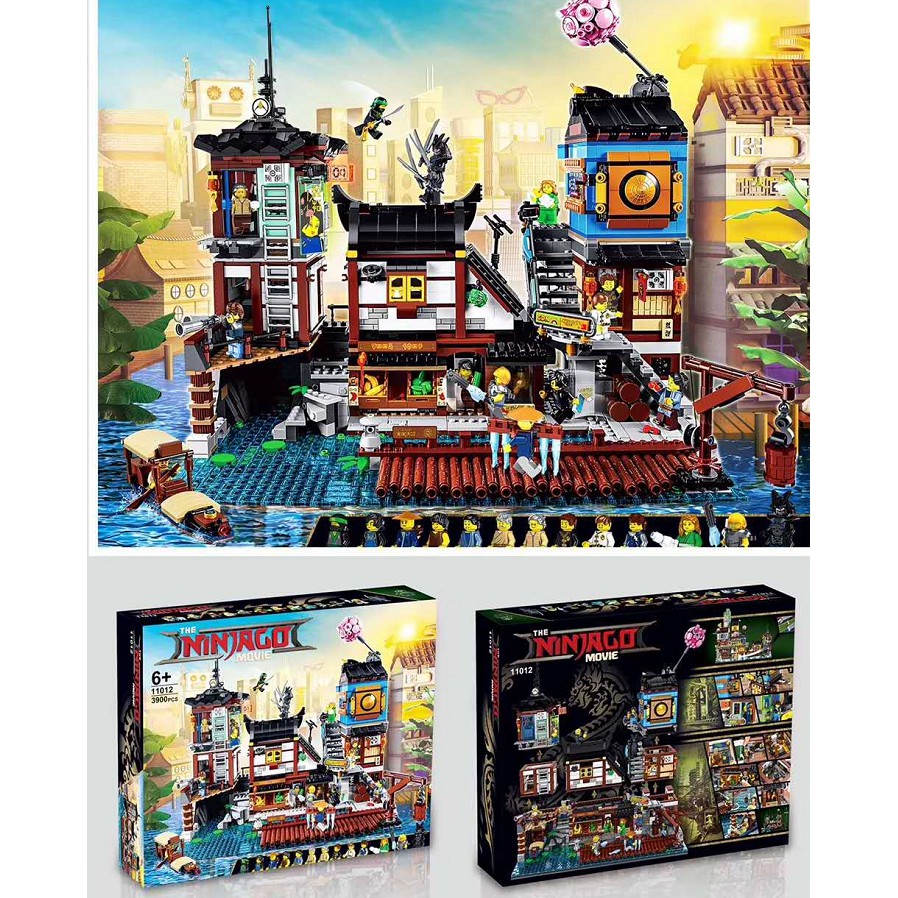 (có sẵn) lắp ráp 70657 06083 Mô Hình Bến Thuyền Ninjago Lâu Đài Chiến Đấu cực ngầu NINJASAGA BLOCKS