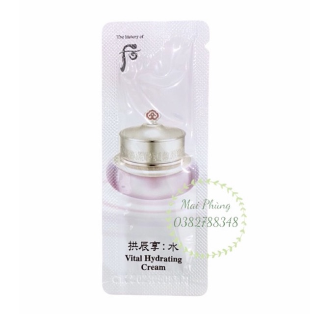 10 gói kem dưỡng Whoo Intensive Hydrating Cream