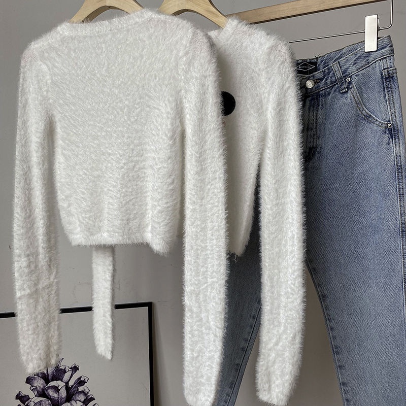 Áo Sweater Dệt Kim Giữ Ấm Thời Trang Mùa Đông Phong Cách Châu Âu Dễ Thương Cho Nữ