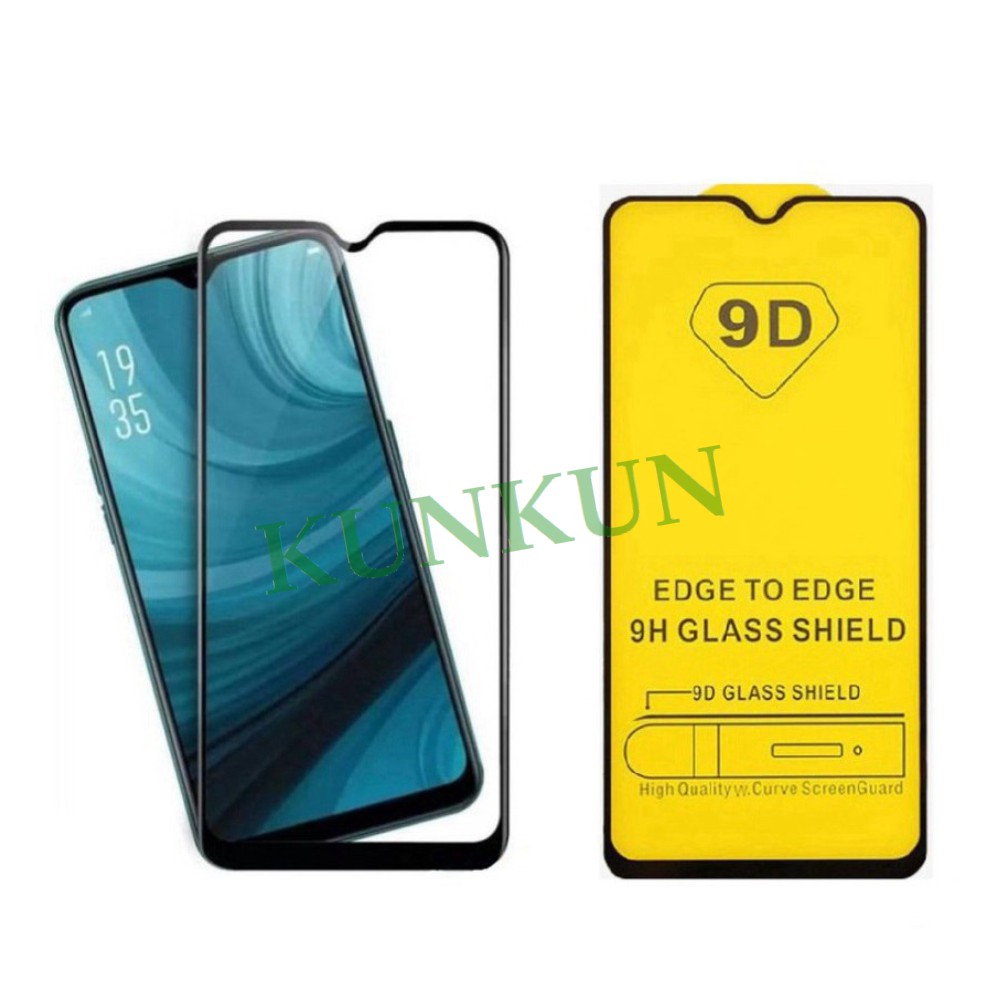 Kính cường lực Full Oppo Reno 3, Reno 2/2F,  F9, F15, A7, A8, A91, A12, A3s, A1s, K3, A32 - Full màn hình - Độ cứng 9H