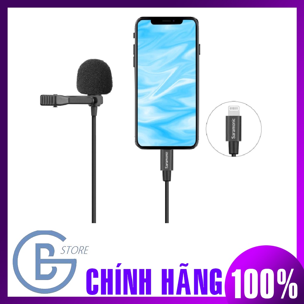 Saramonic Lavmicro U1A, Micro Thu Âm Cổng Lighning Dùng Cho Thiết Bị IOS - Hàng Chính Hãng